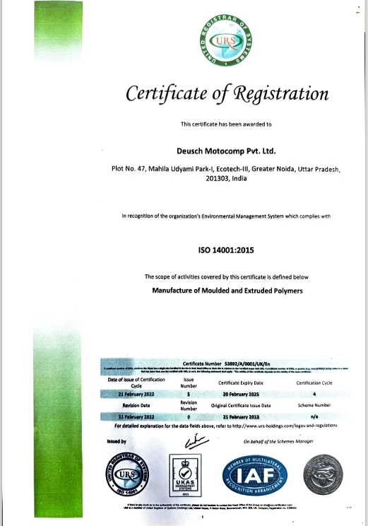 ISO 14001:2015 Certificate